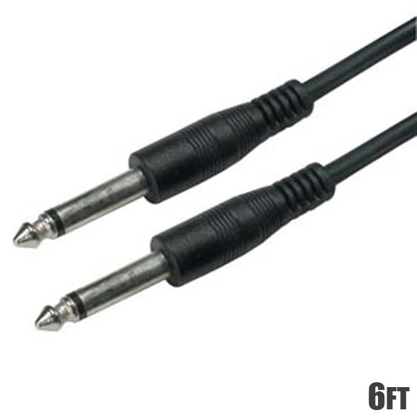BUTTERFLY- 6Ft 6.35Mm 1/4" Male To Male Trs Stereo Audio Aux Cable Electric Guitar Mixer