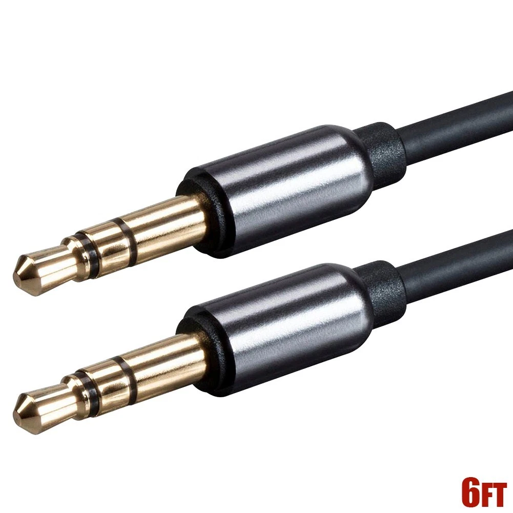 BUTTERFLY- 6Ft Auxiliary Aux 3.5Mm 1/8" Trs Male To Male Stereo Audio Cable Cord Gold Plug