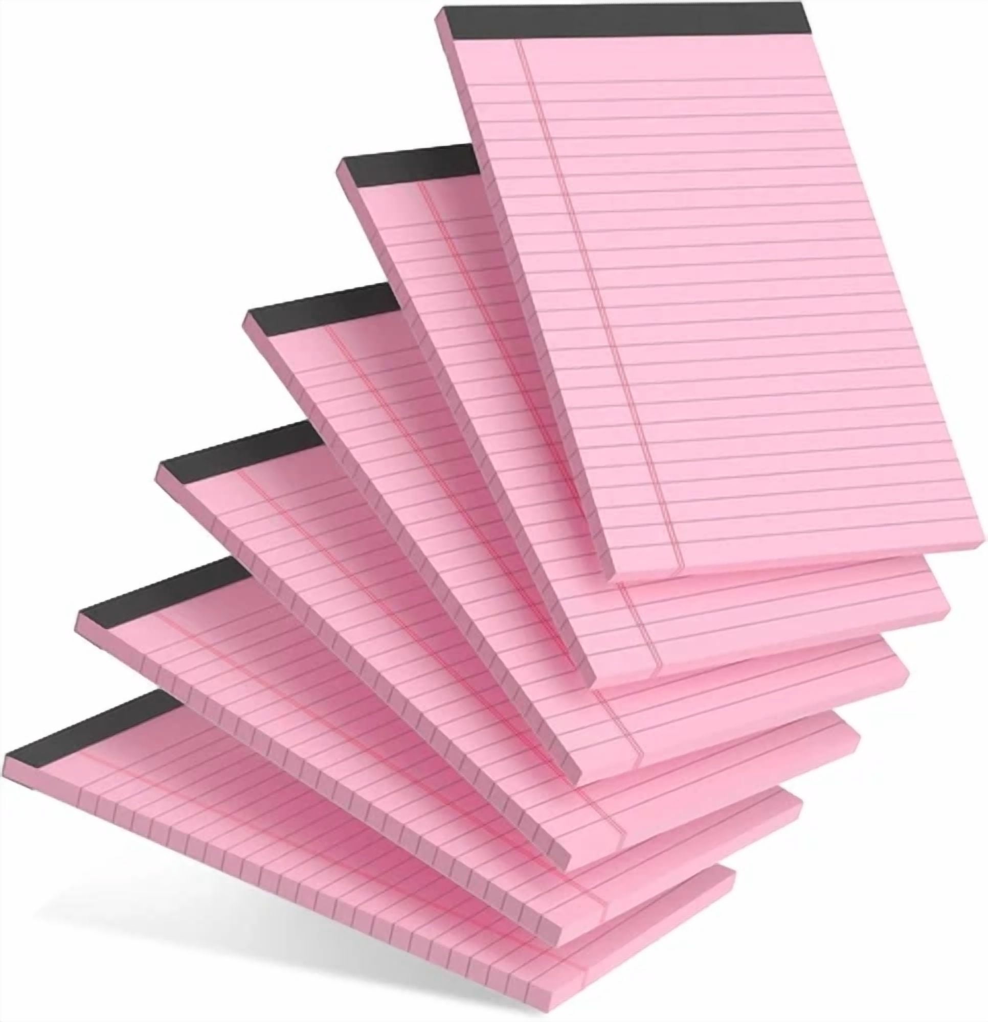 BUTTERFLY- 6Pcs Small Note Pad 5X8 College Ruled Pink Legal Pads Paper Notepads 6