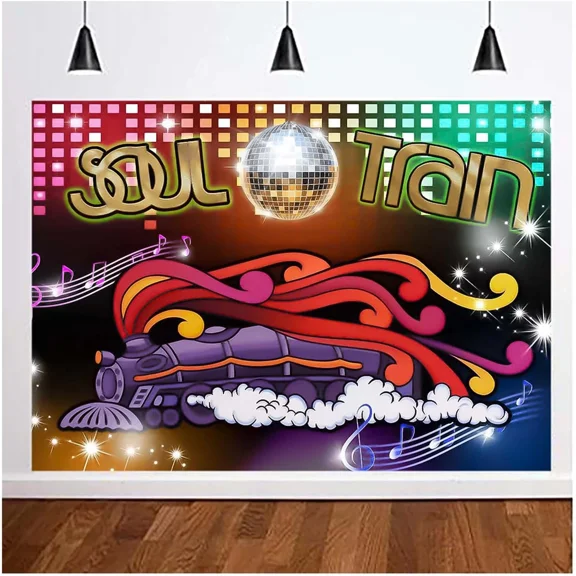 BUTTERFLY- 70'S And 80'S Soul Train Neon Glow Theme Photo Background 7X5Ft Singing Old Fash