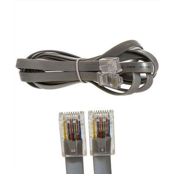 BUTTERFLY- 7Ft Rj45 8P8C Telephone Phone Fax Extension Line Cord Cable Straight For Data