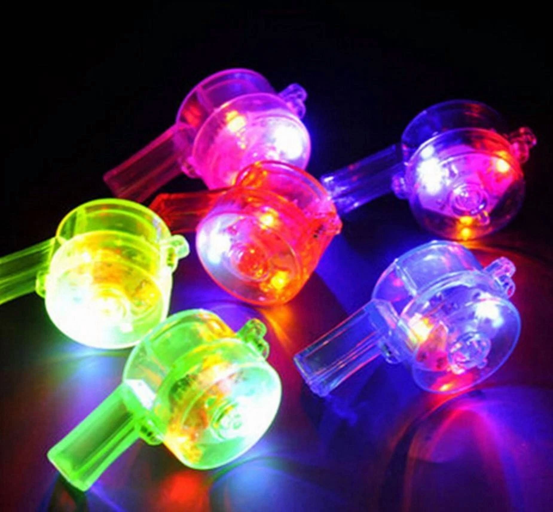 BUTTERFLY- 8 Pcs Light Up Whistles Led Flashing Blinking Favors Rave Lanyard Whistle