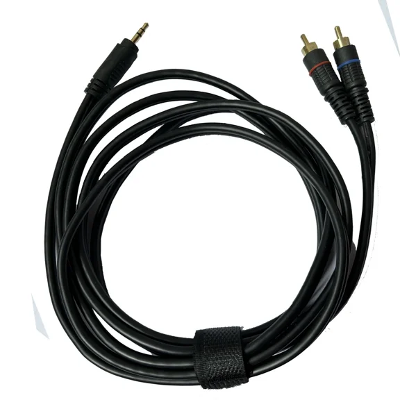 BUTTERFLY- 8Ft 3.5Mm Aux Mono Male To 2 Rca Male Audio Cable For Studio Mixer Speaker Cable