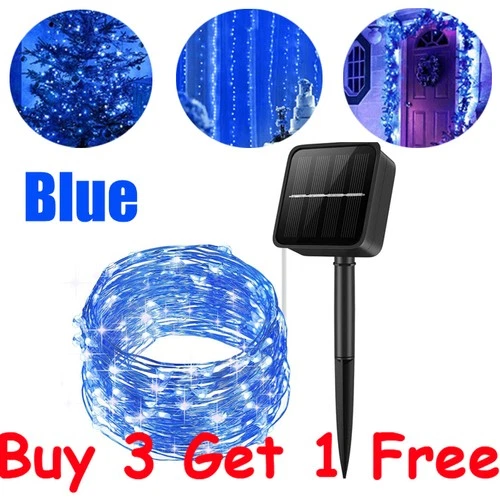 BUTTERFLY- 98Ft Led Outdoor Solar Powered String Lights For Patio Yard Porch Party Decor