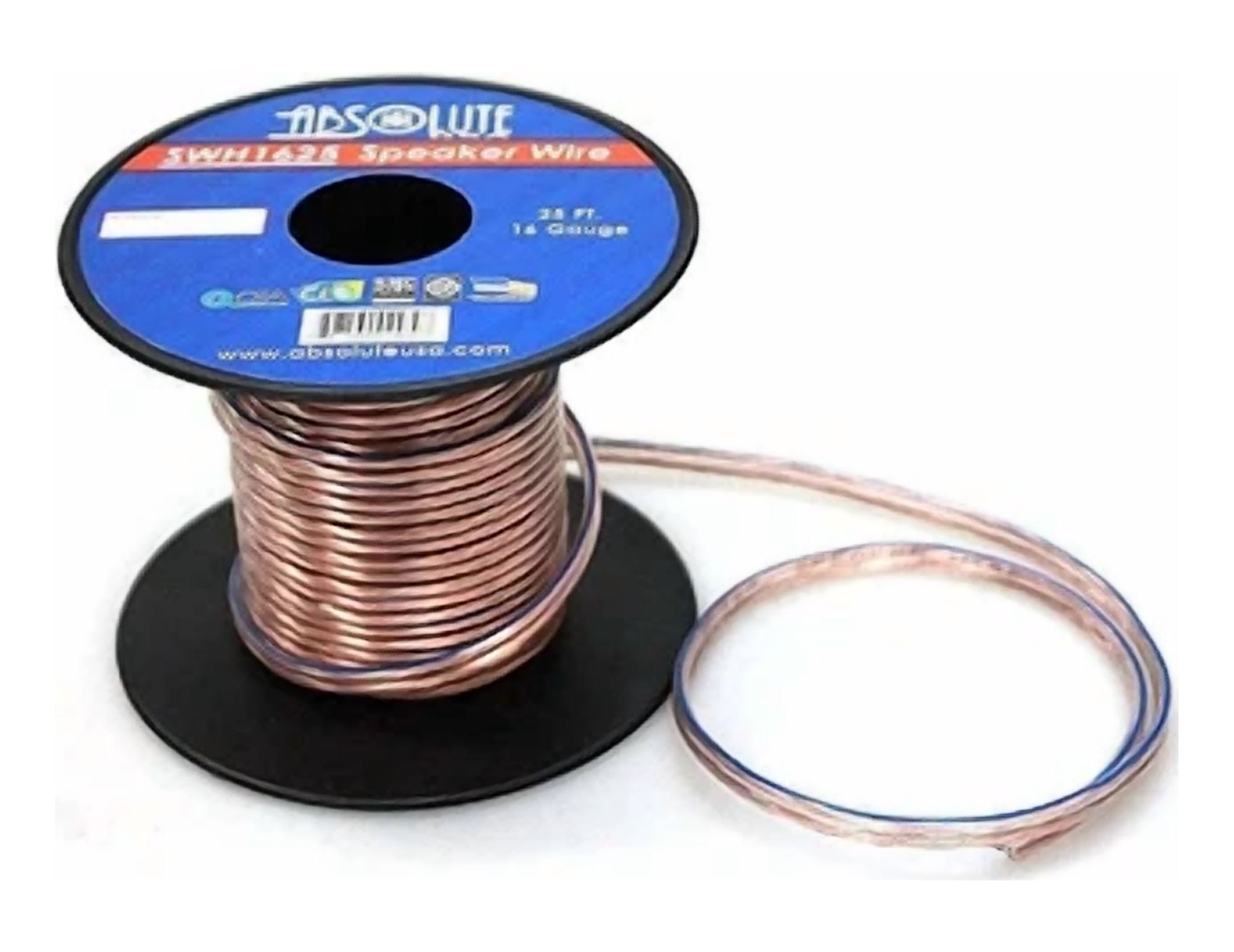 BUTTERFLY- Absolute Usa Swh1625 25' 16 Gauge Car Home Audio Speaker Wire Cable Spool