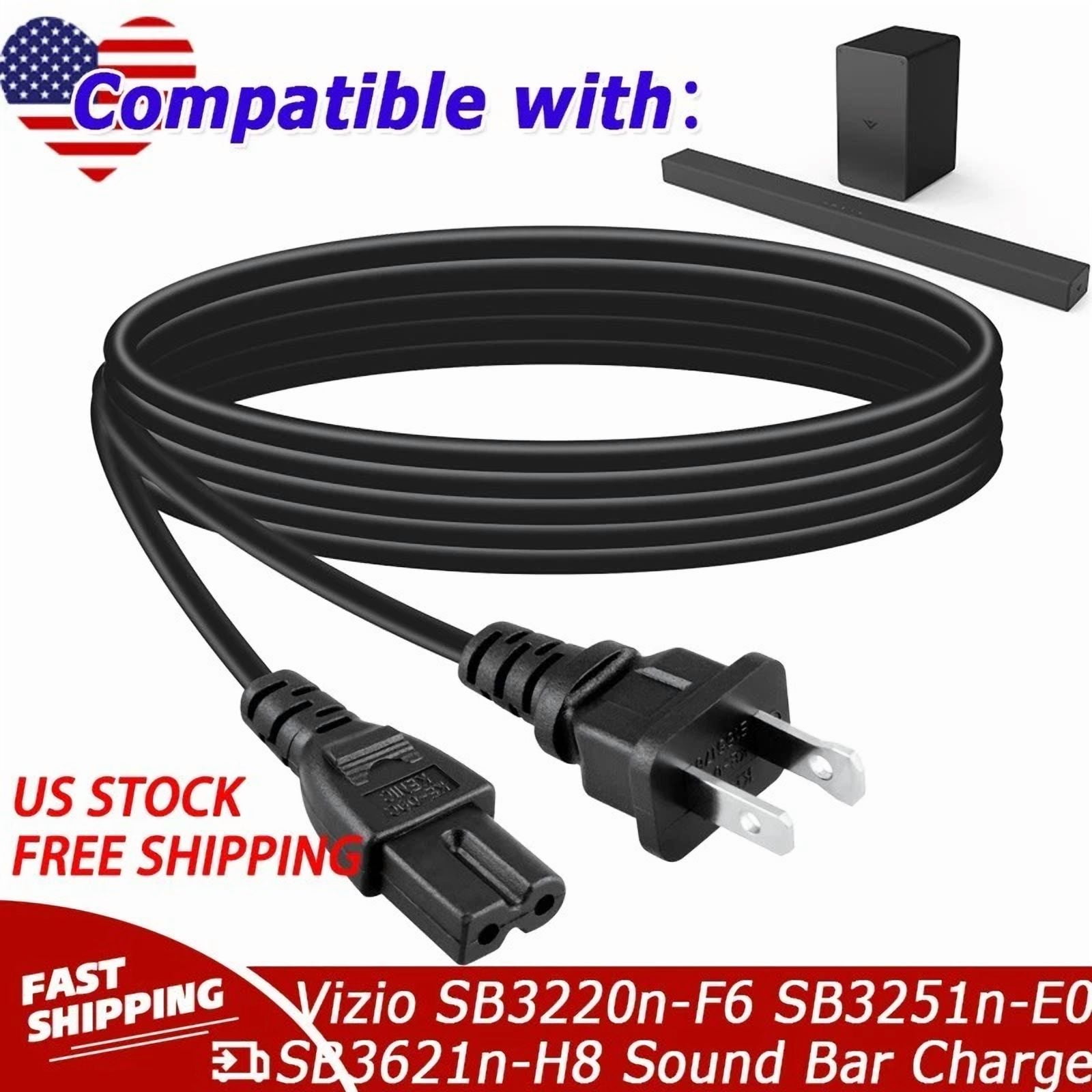 BUTTERFLY- Ac Power Cord Cable For Vizio Sb3220N-F6 Sb3251N-E0 Sb3621N-H8 Sound Bar