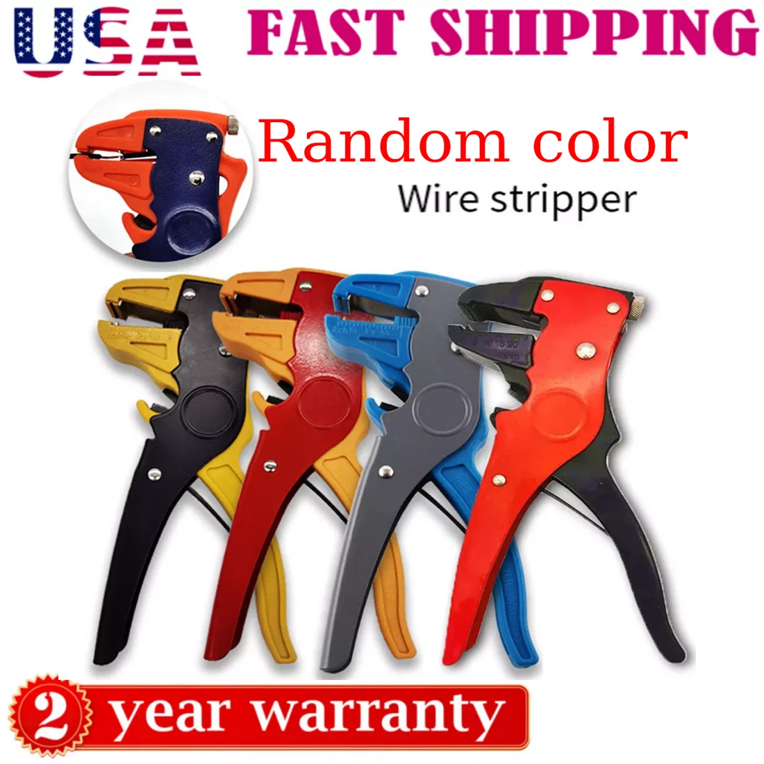 BUTTERFLY- Adjustable Automatic Wire Stripper Cable Cutter Multi Functional 2 In 1 Pliers,,
