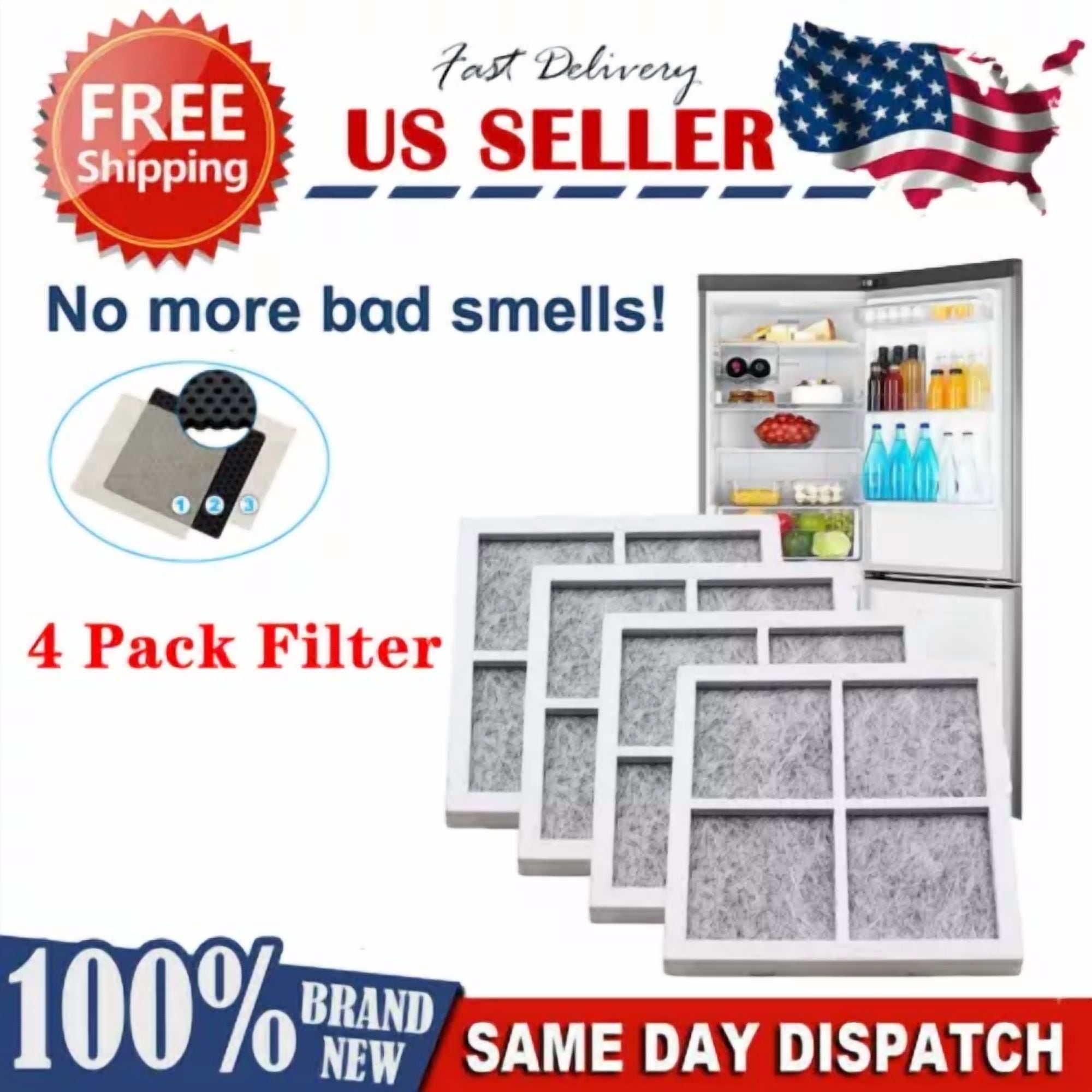 BUTTERFLY- Adq73214404 Lt120F For Lg Refrigerator Air Filter Pack Of 4 Best