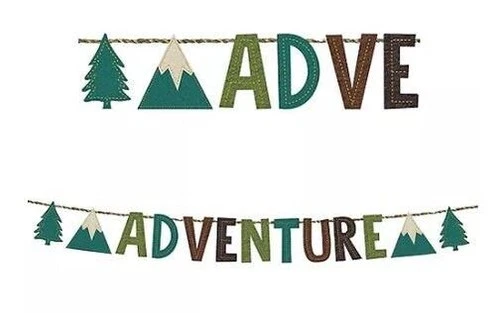 BUTTERFLY- Adventure 5.5 Ft Felt Letter Banner Adventure &Wilderness Theme Party Decoration