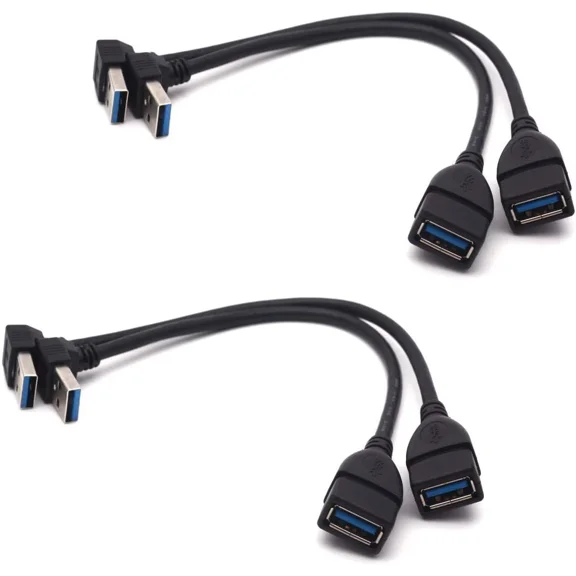 BUTTERFLY- Antrader Usb 3.0 Right Angle 90 Degree Up & Down Usb Cable Up +