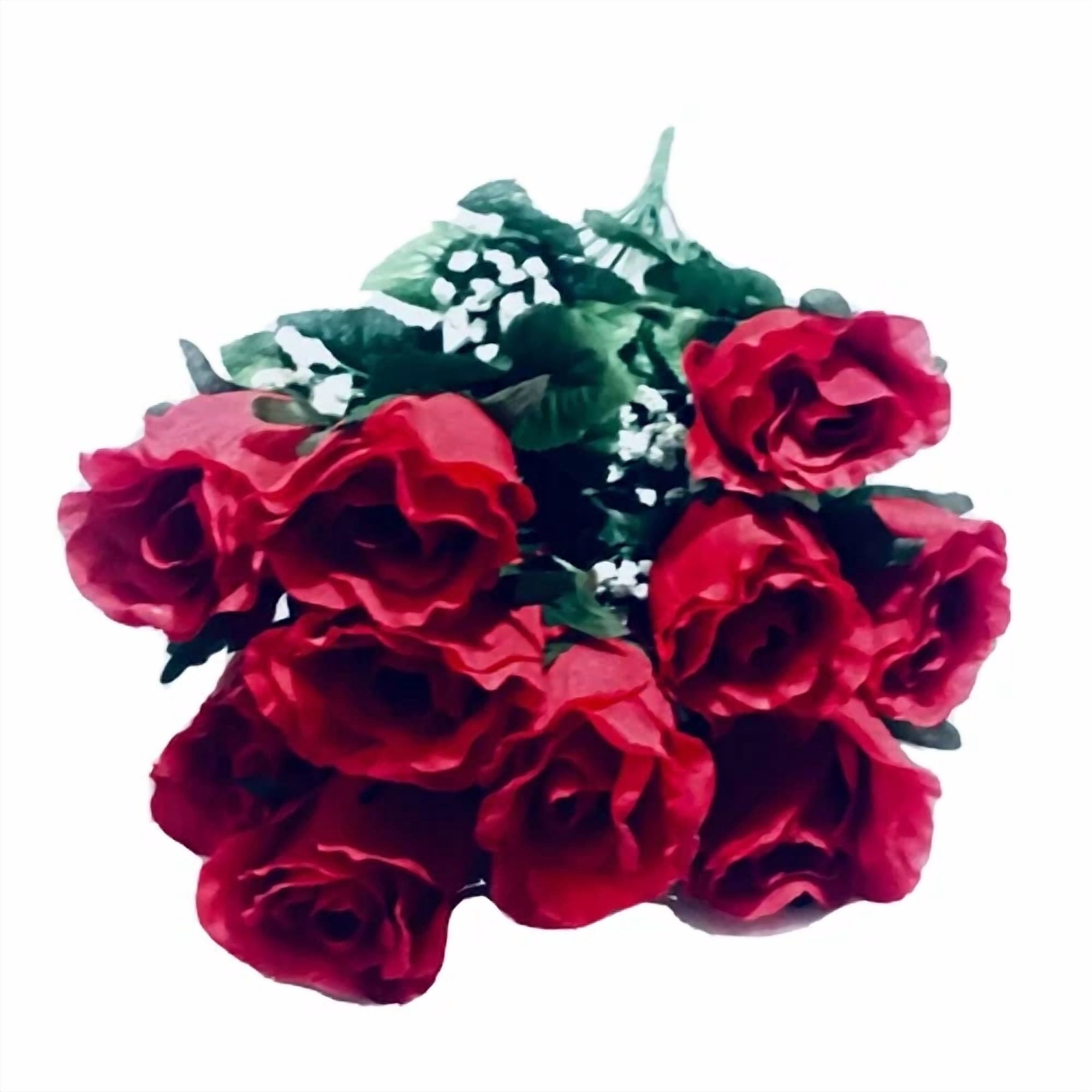 BUTTERFLY- Artificial Red Rose Flower Bouquet Wedding Party Home Decorations Gifts Bulk