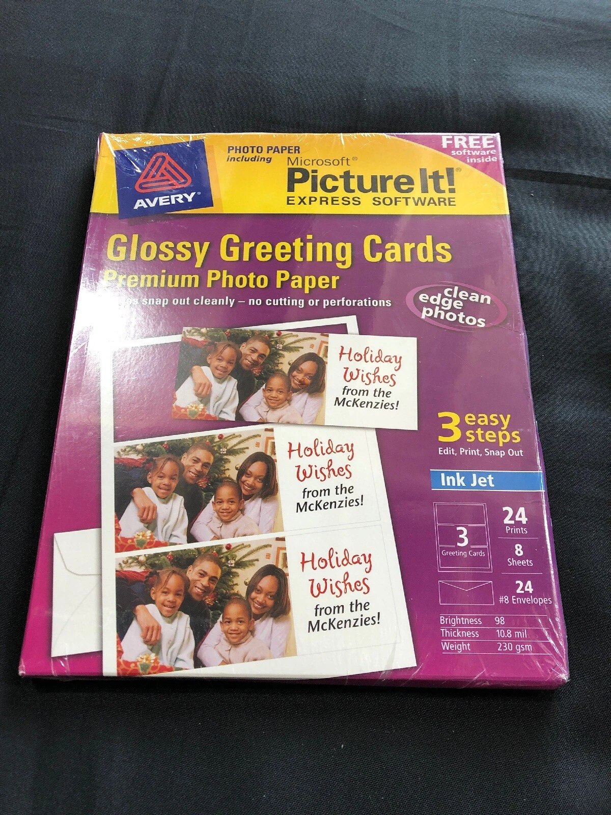 BUTTERFLY- Avery Glossy Greeting Cards Premium Photo Paper