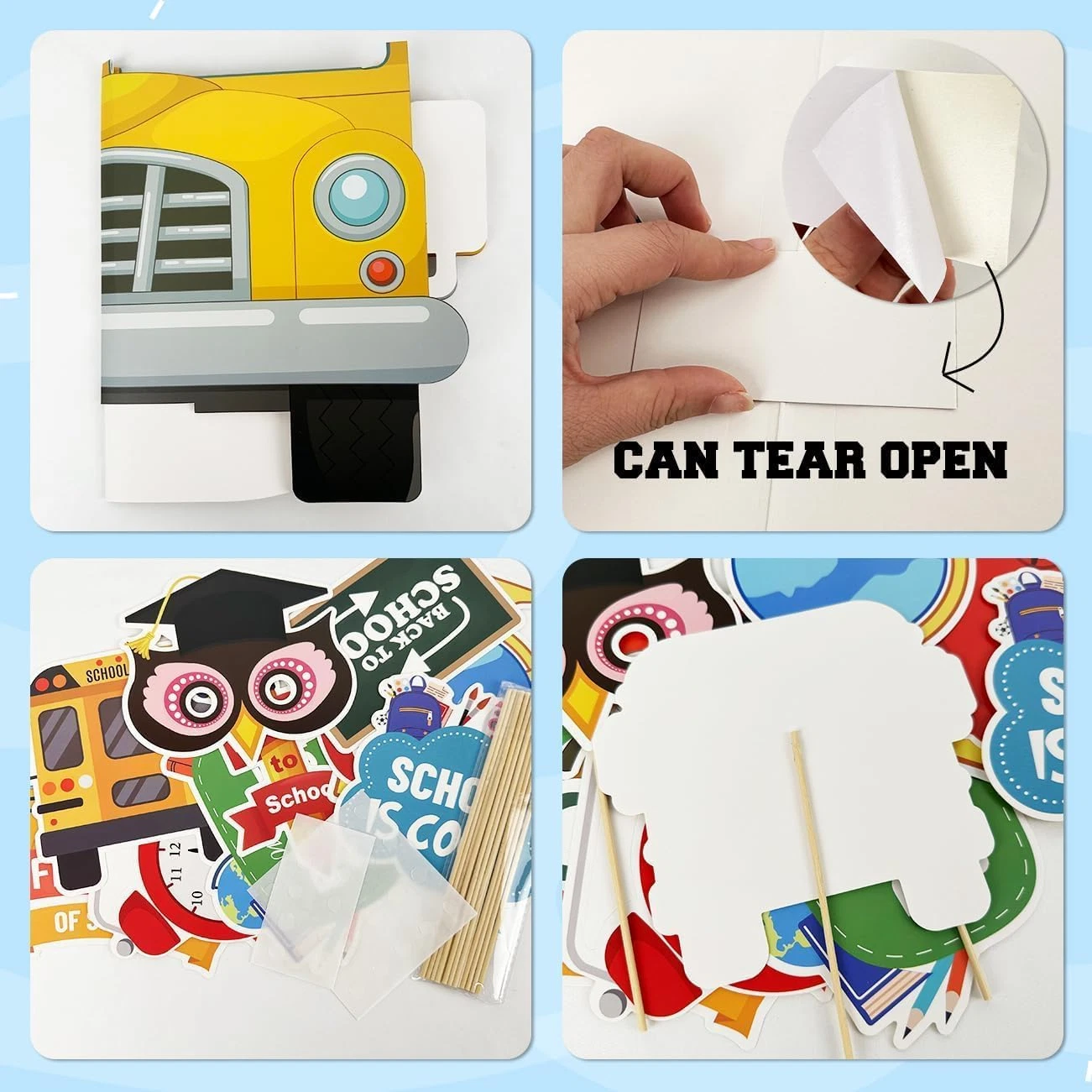 BUTTERFLY- Back To School Photo Booth Props, 16Pcs Back To School Decorations With First...