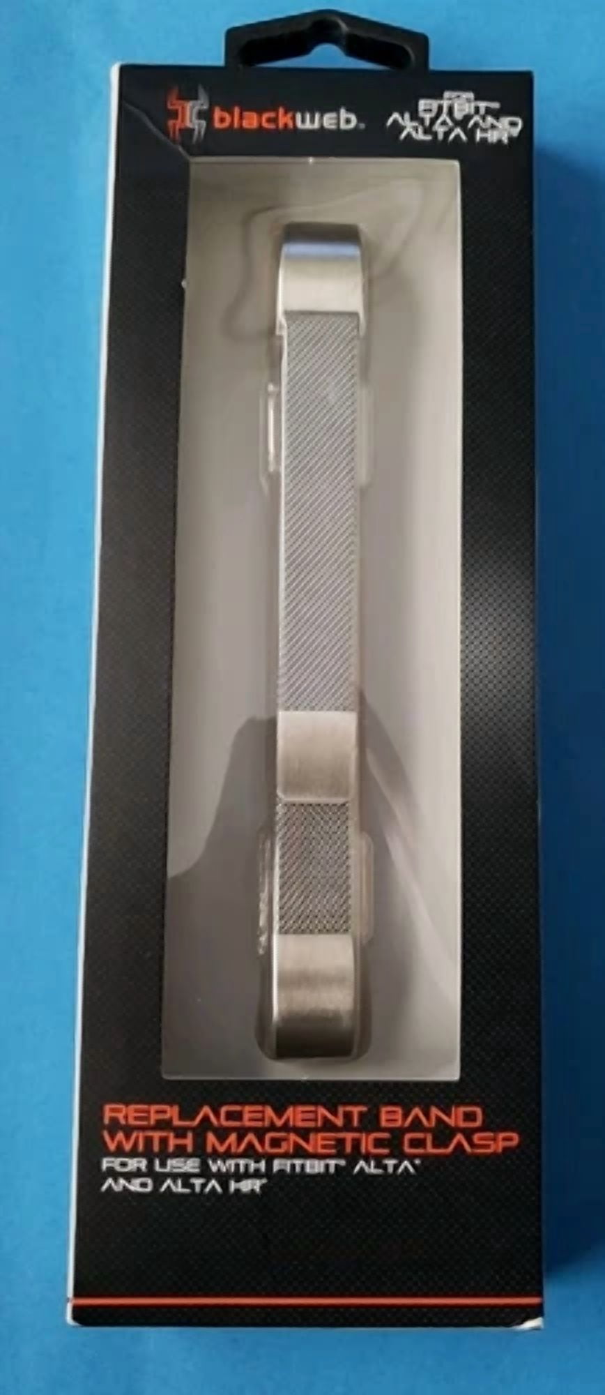 BUTTERFLY- Brand New Blackweb Replacement Band W/Magnetic Clasp - Silver - Free Shipping