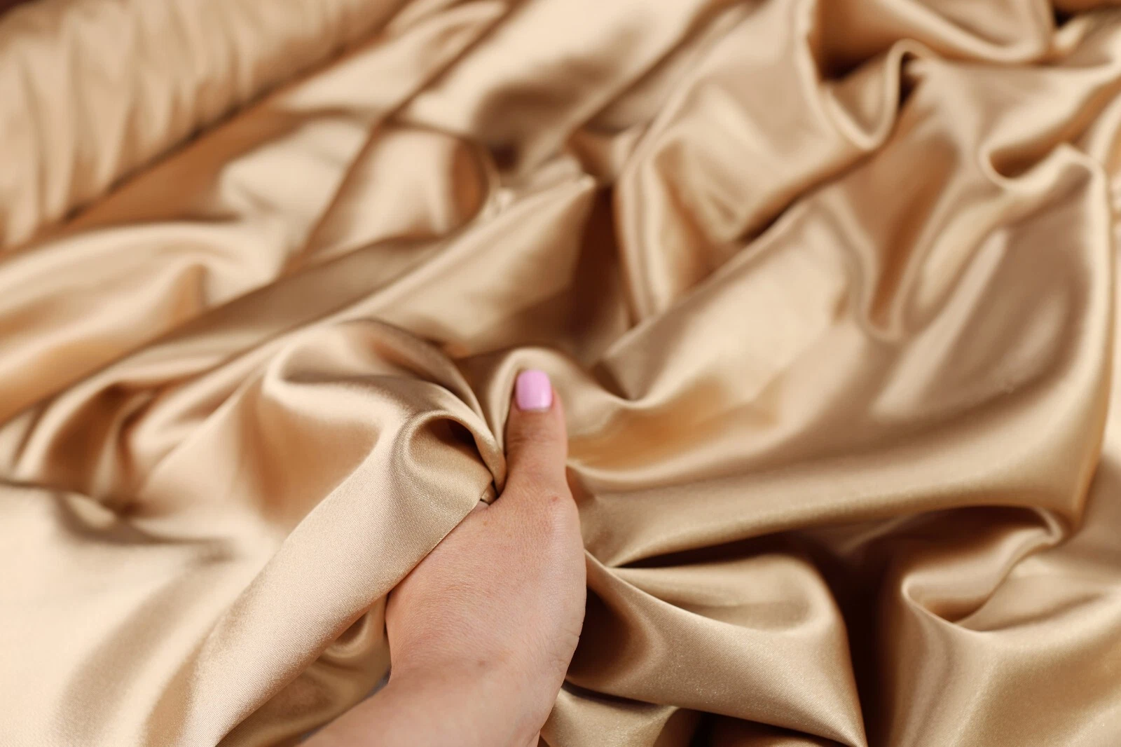 BUTTERFLY- Cappuccino Satin Charmeuse Fabric By The Yard 47