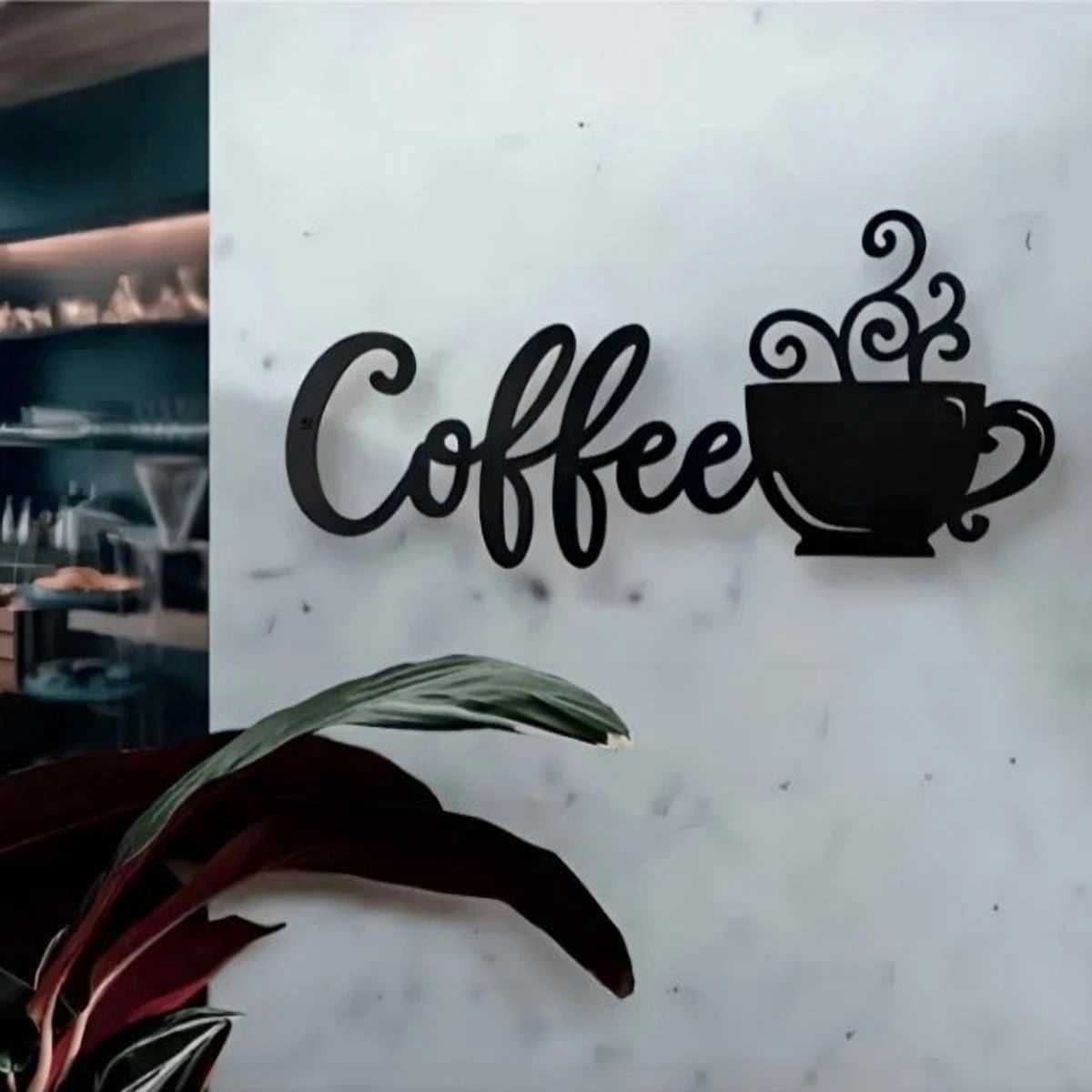 BUTTERFLY- Coffee Bar Decoration,Coffee Metal Wall Sticker With Coffee ...