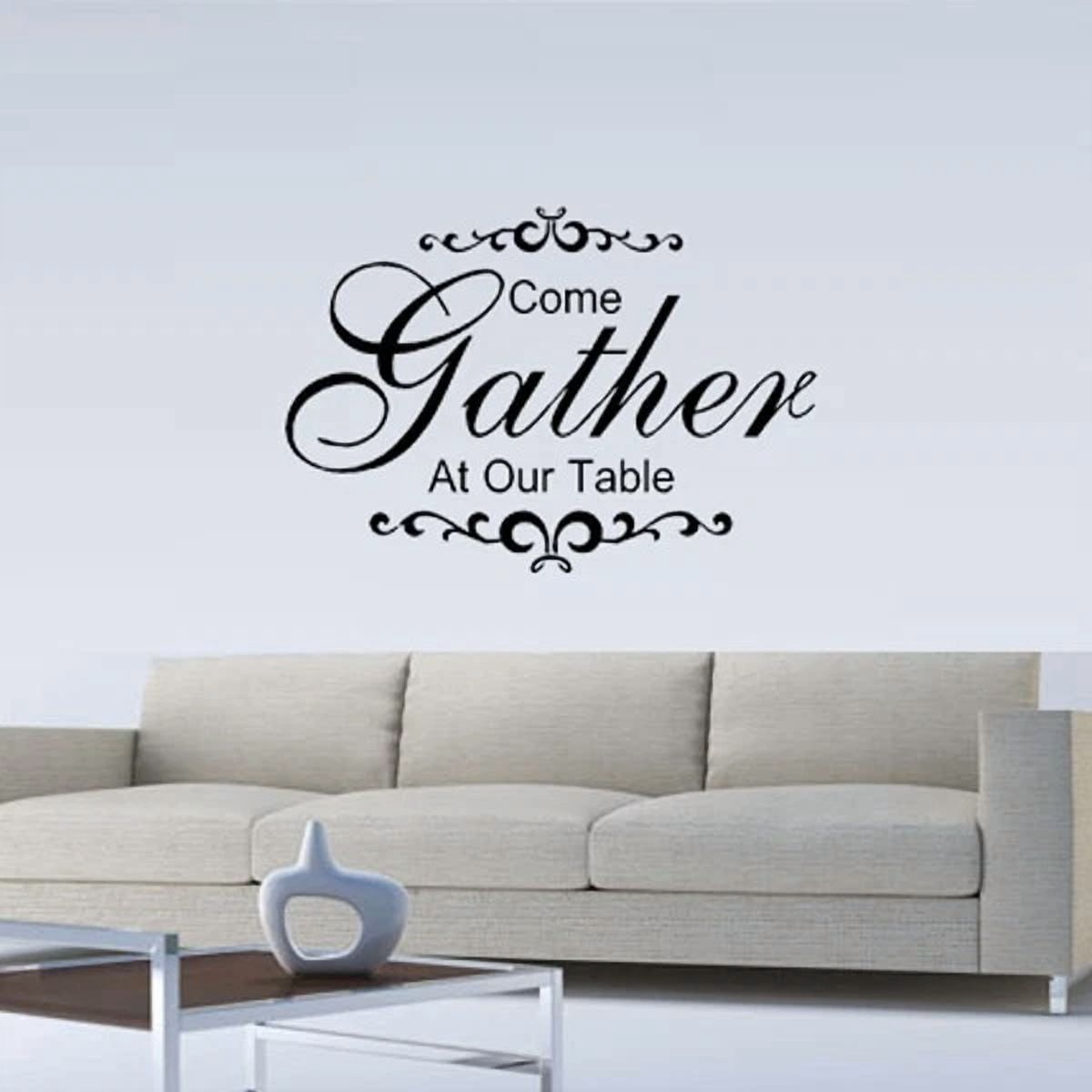 BUTTERFLY- Come Gather At Our Table Vinyl Wall Decals Sticker Words Lettering Home Decor