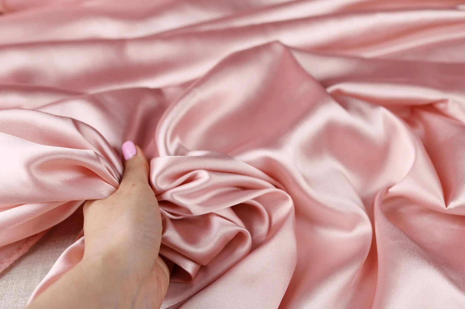 BUTTERFLY- Dark Pink Satin Charmeuse Fabric By The Yard 162