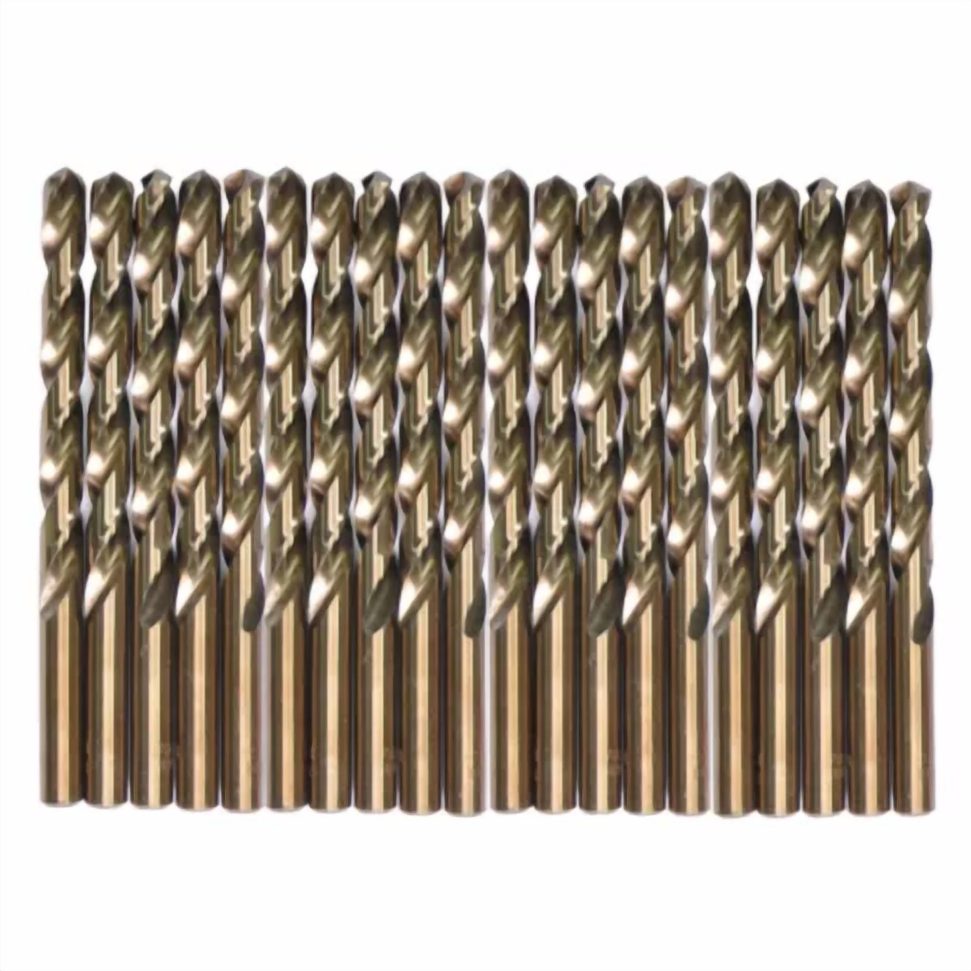 BUTTERFLY- Drillforce 20Pc 3/32" Cobalt Drill Bit Set Hss M35 Jobber Length Metal Drill Bit