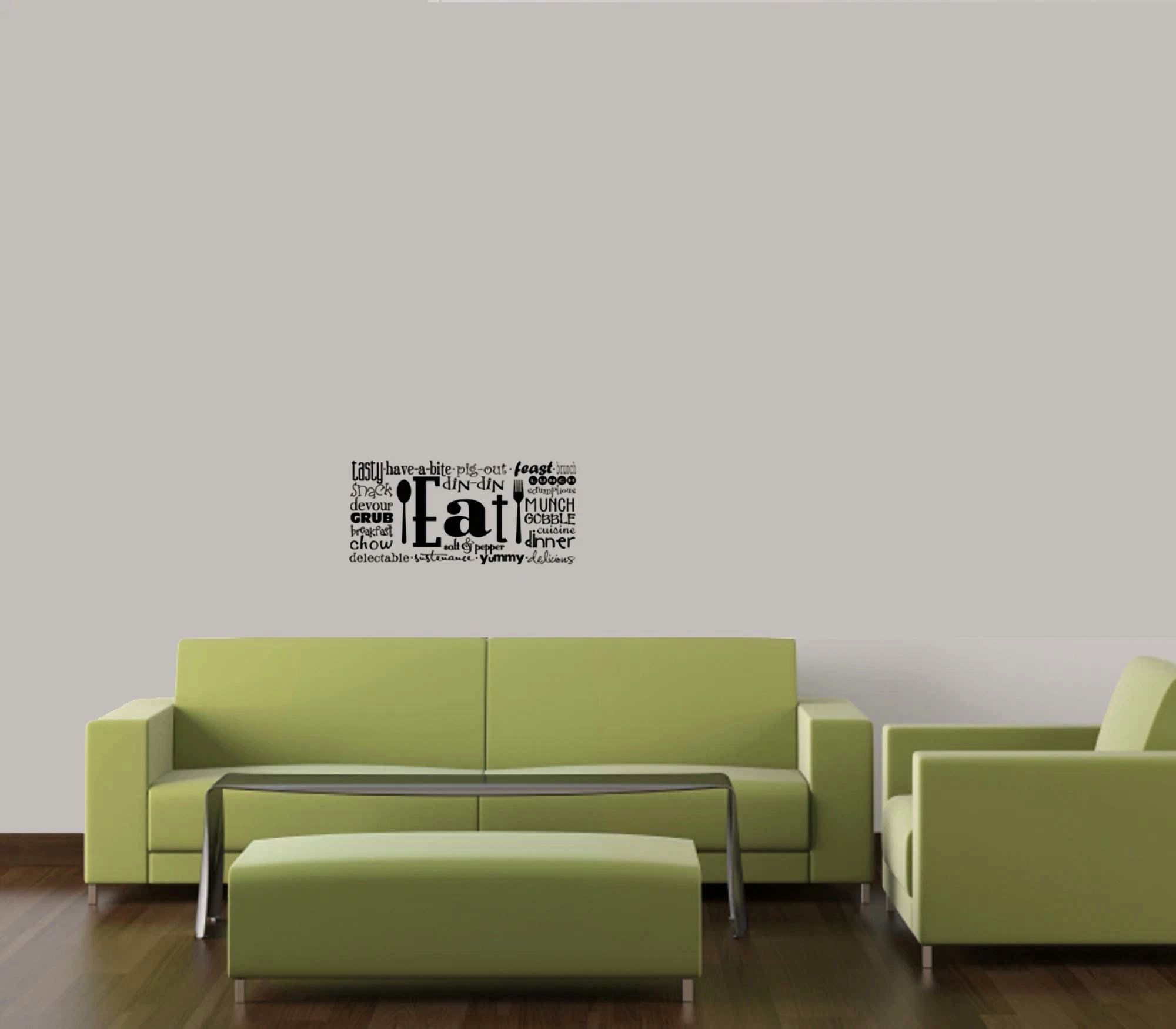 BUTTERFLY- Eat Collage Kitchen Wall Vinyl Words Decals Home Decor Sticker
