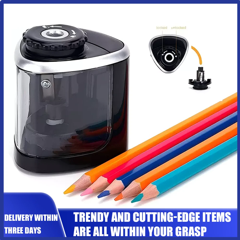 BUTTERFLY- Electric Automatic Pencil Sharpener, Quick & Quiet Helical Blade For Home Office