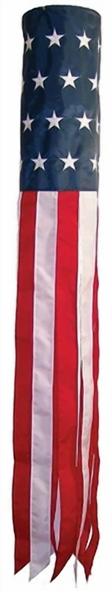 BUTTERFLY- Embroidered Stars American Flag Windsock 60" Show Usa Patriotic Support