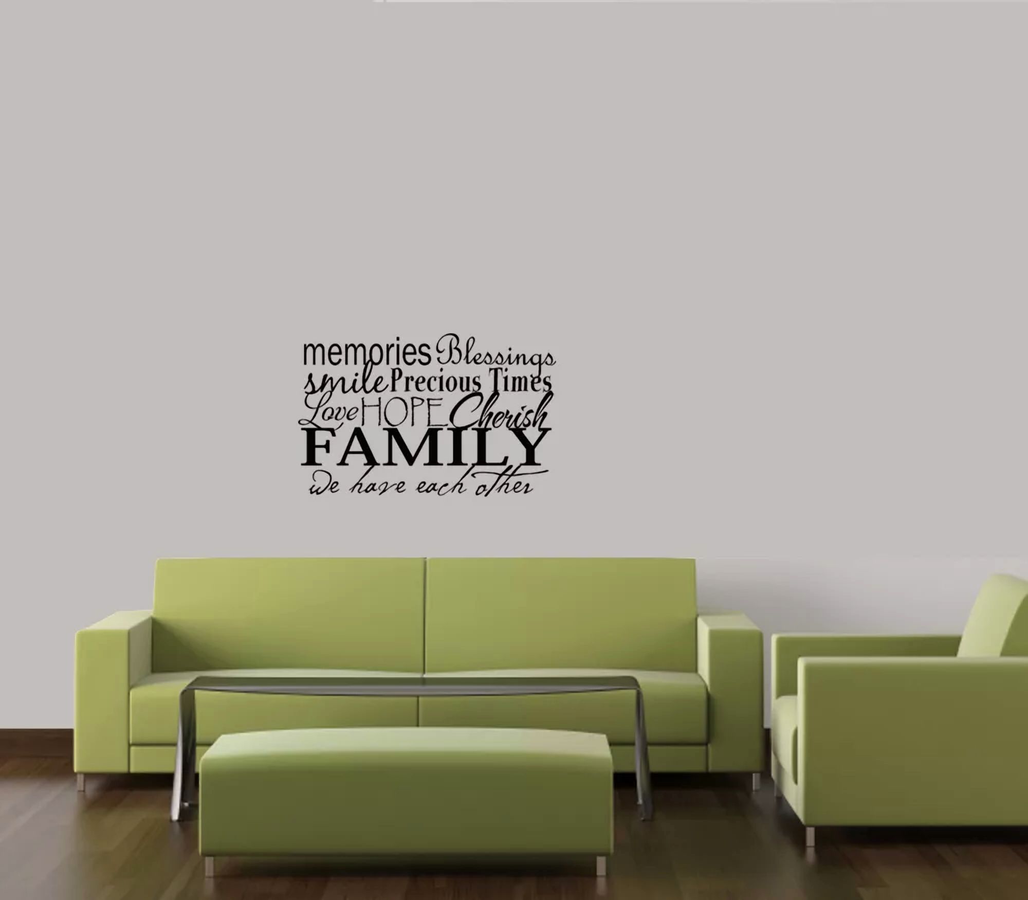 BUTTERFLY- Family Collage Vinyl Lettering Wall Quote Decals Home Decor