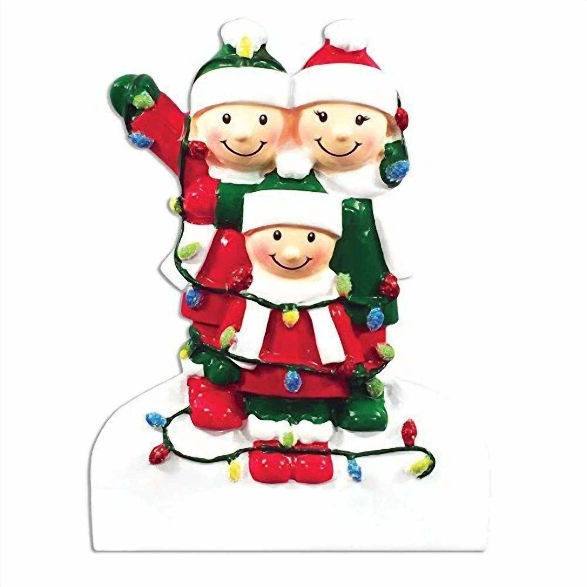 BUTTERFLY- Family Of 3 Christmas Ornament Tangled Up In Lights Holiday Gift Present