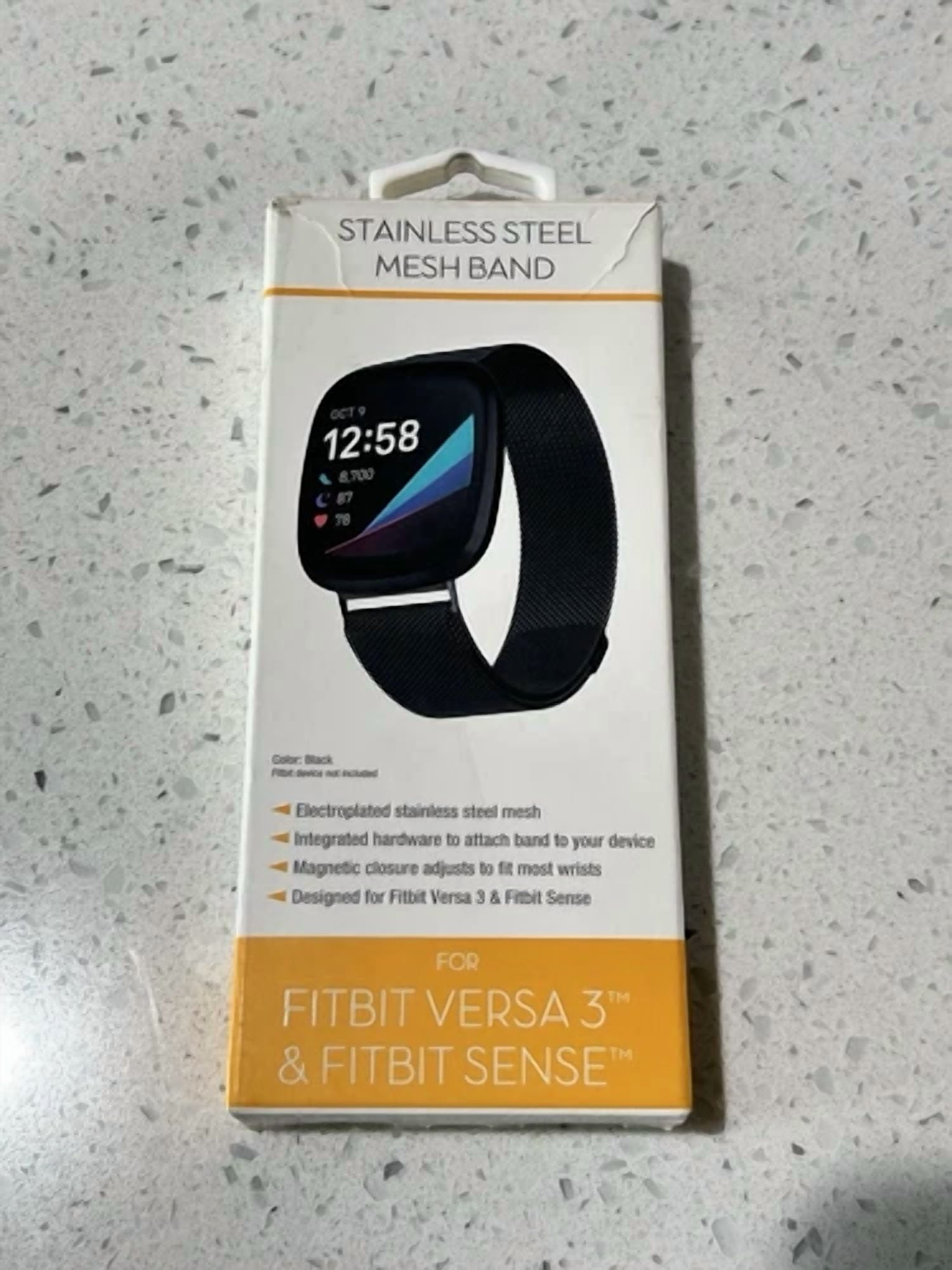 BUTTERFLY- Fitbit Versa 3 & Sense - Stainless Steel Mesh Band