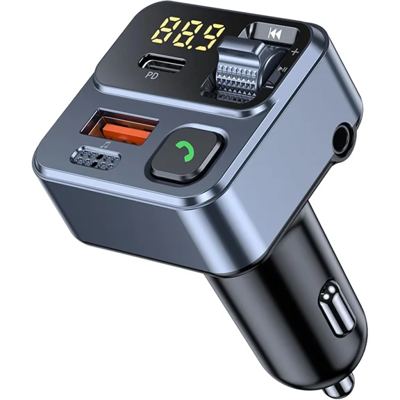 BUTTERFLY- Fm Transmitter Bluetooth Car Adapter With Hands-Free Calling & 42W Type-C Charge