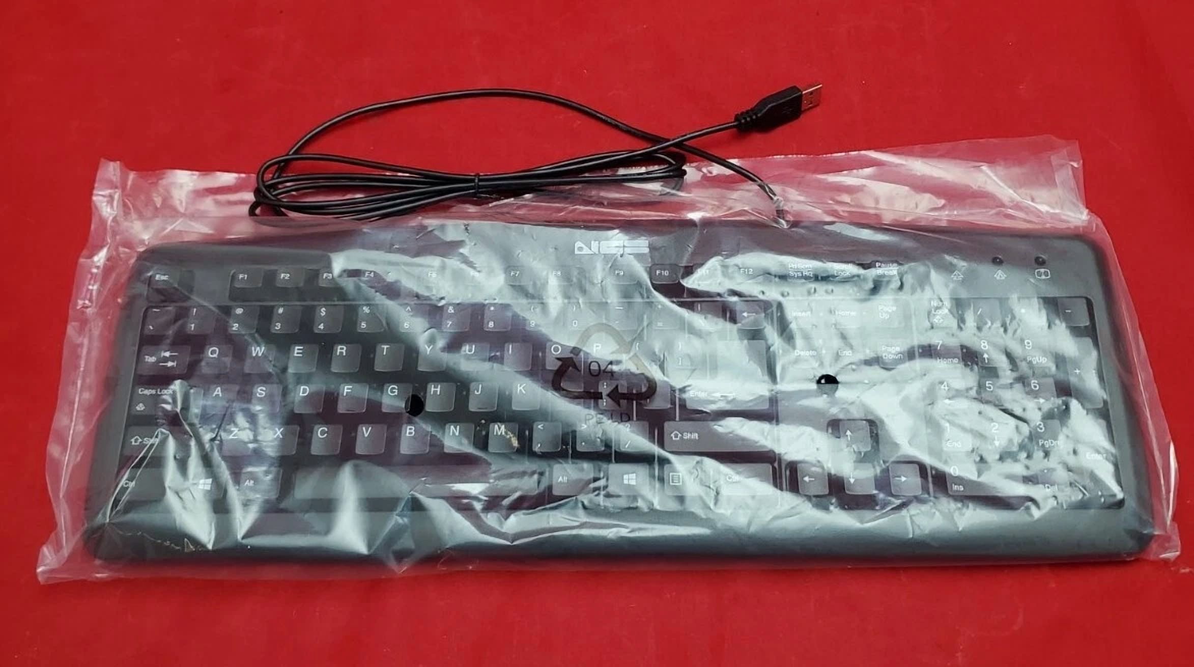 BUTTERFLY- Genuine Ncs Usb Ku-0325 Usb Wired Plug And Play Pc Computer Keyboard Black