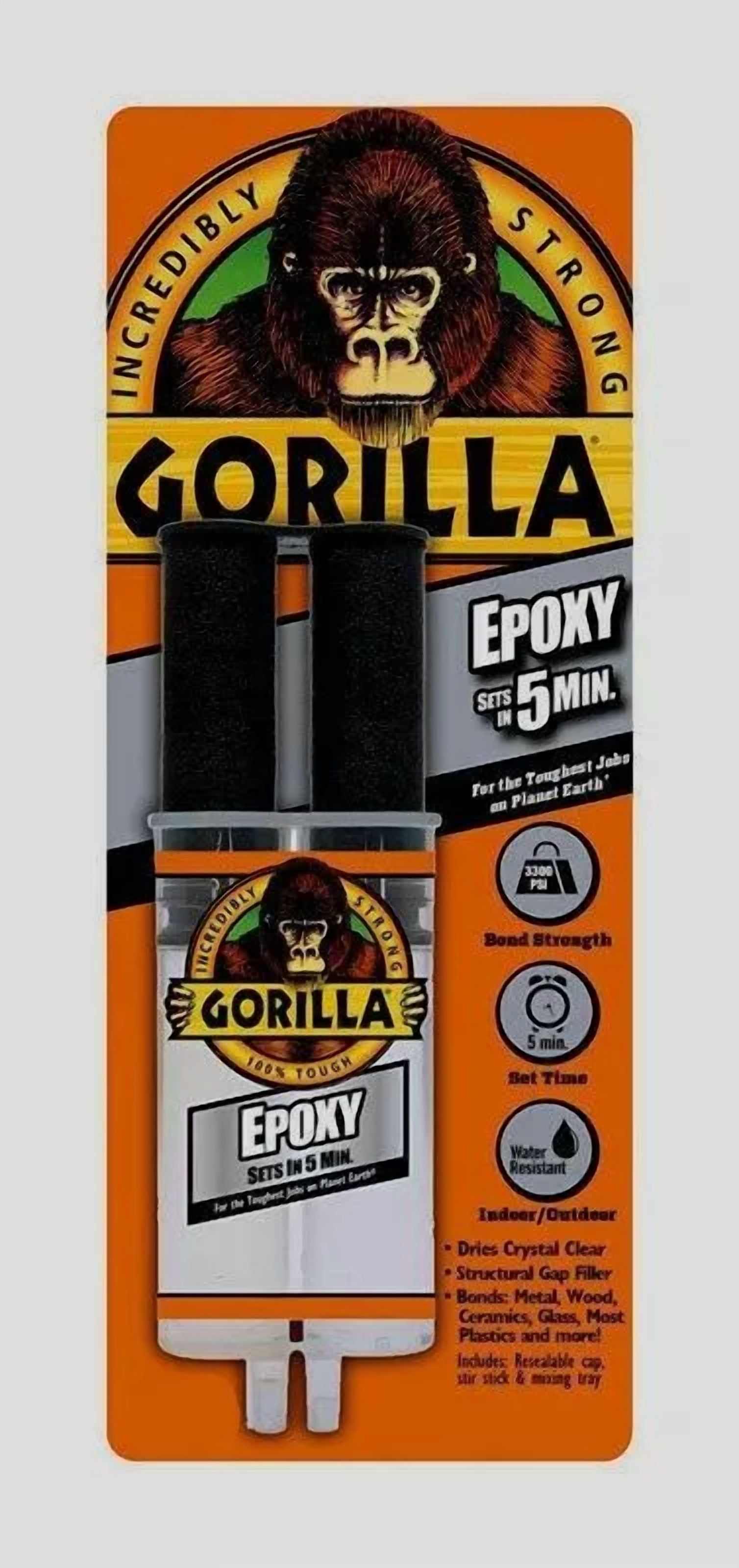 BUTTERFLY- Gorilla Glue Epoxy Adhesive .85Oz High Strength Dries Clear Multi Weather Proof