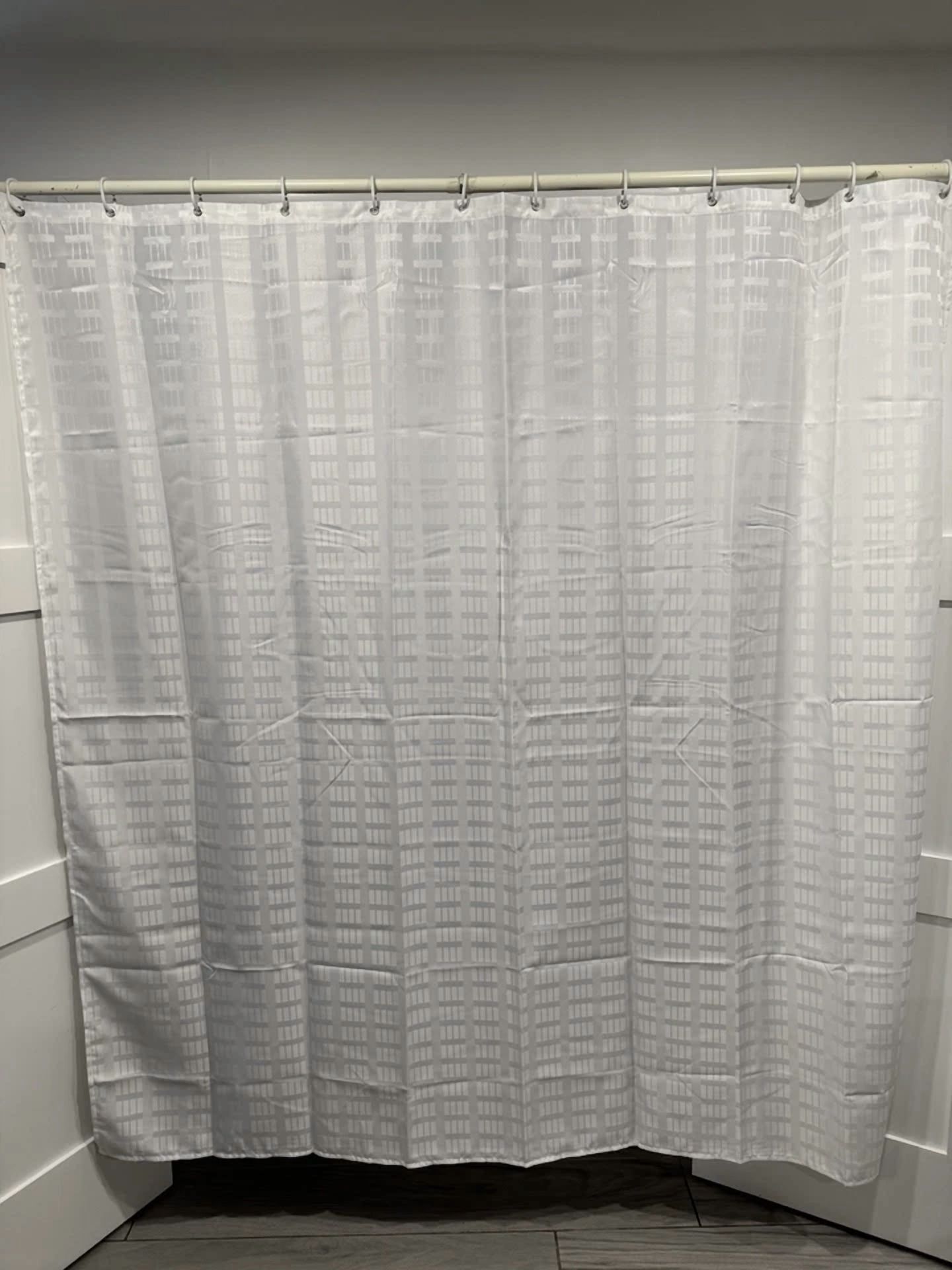 BUTTERFLY- Hotel Fabric Damask Jaqured Heavy Shower Curtain