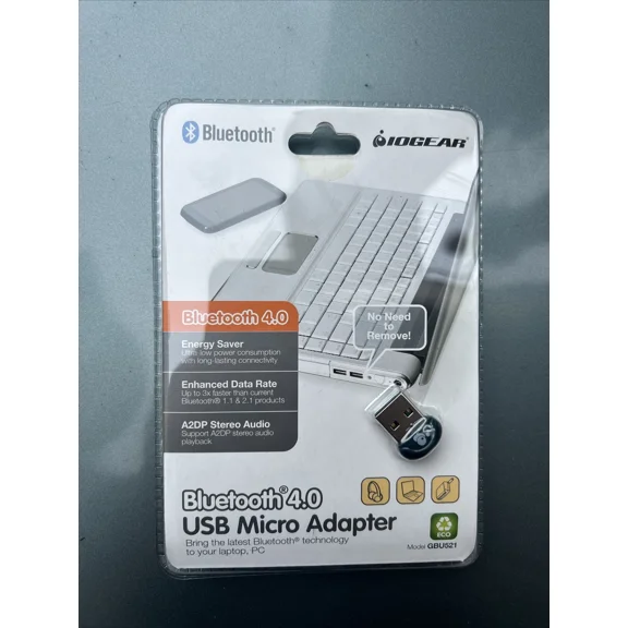 BUTTERFLY- Iogear Gbu521 Usb Bluetooth 4.0 Bluetooth Micro Adapter, New Factory Sealed