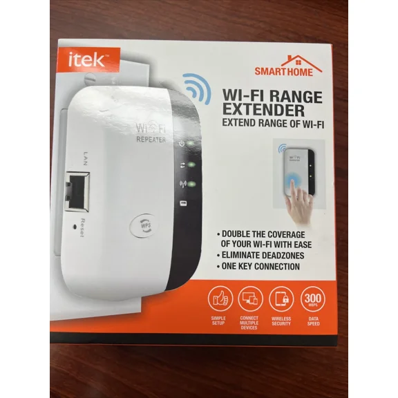BUTTERFLY- Itek Smarthome Wi-Fi Range Extender Eliminate Dead Zones Double Wi-Fi Range