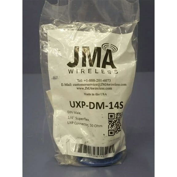 BUTTERFLY- Jma Wireless Din Male Connector For 1/4 Superflex Cable Uxp-Dm-14S