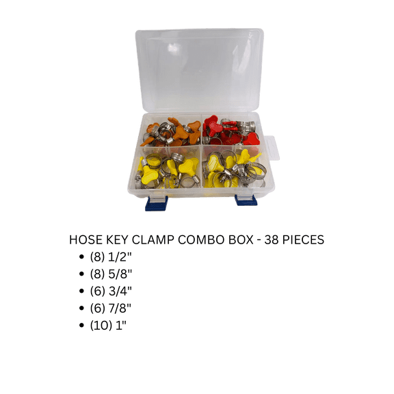 BUTTERFLY KEY CLAMP COMBO BOX - 38 PIECES