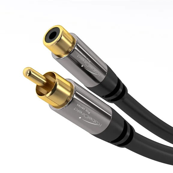 BUTTERFLY- Kabeldirekt  Rca Extension Cable, Cord (3 Feet Short, 1 Rca Female To 1 Rca