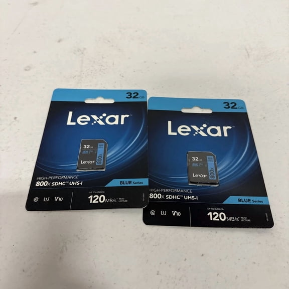 BUTTERFLY- Lexar 32Gb High-Performance 800X Uhs-I Sdhc Memory Card Blue Series - (2-Pack)