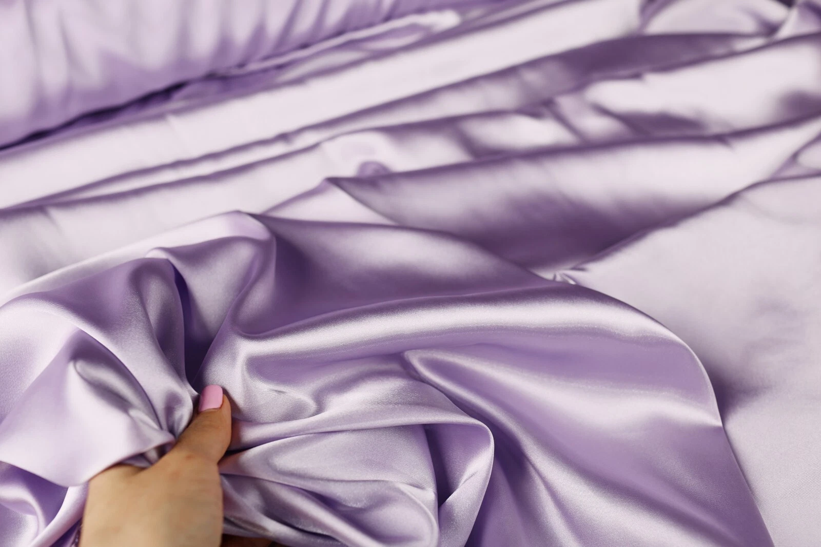 BUTTERFLY- Lilac Satin Charmeuse Fabric By The Yard 173