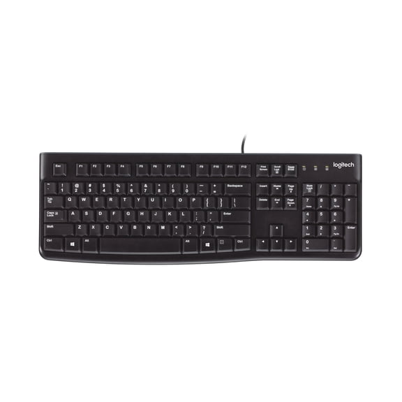 Logitech K120 Black USB Desktop Keyboard Full Size - 920-002524