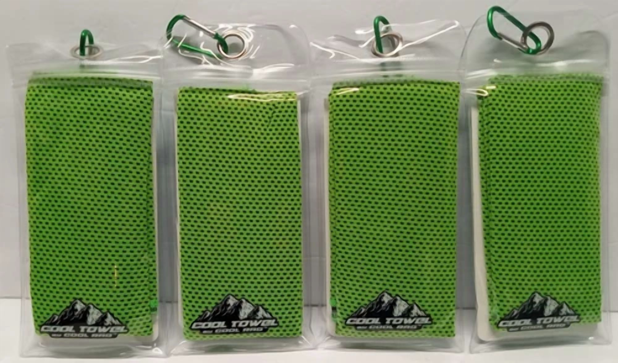 BUTTERFLY- Lot Of 4 Cool Towel By Cool Rag Soft Breathable Microfiber Towel Green