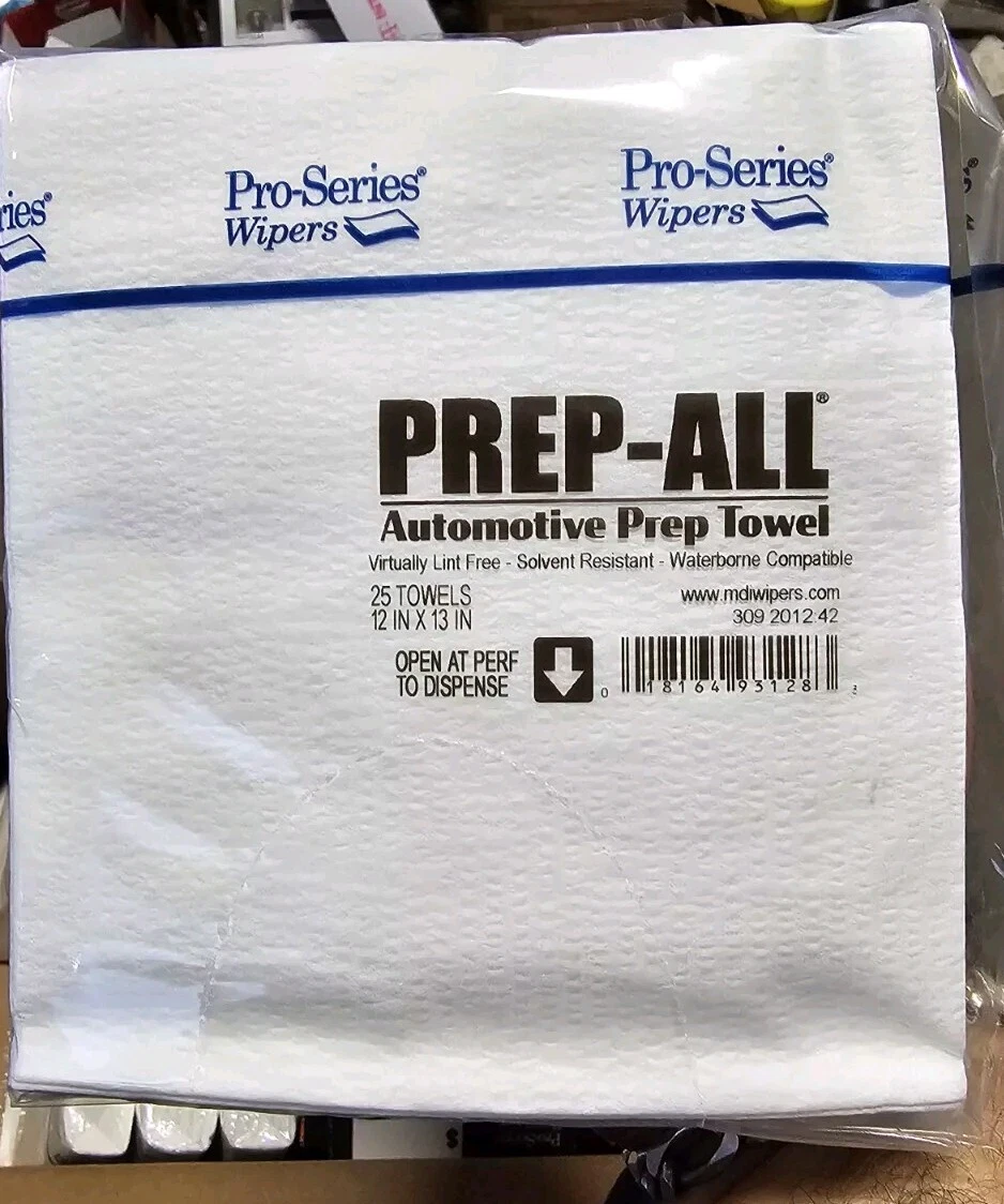 BUTTERFLY- Mdi 93128 Prep-All Pro Series Wipers Virtually Lint-Free Towel 25 Per Pack 12X13