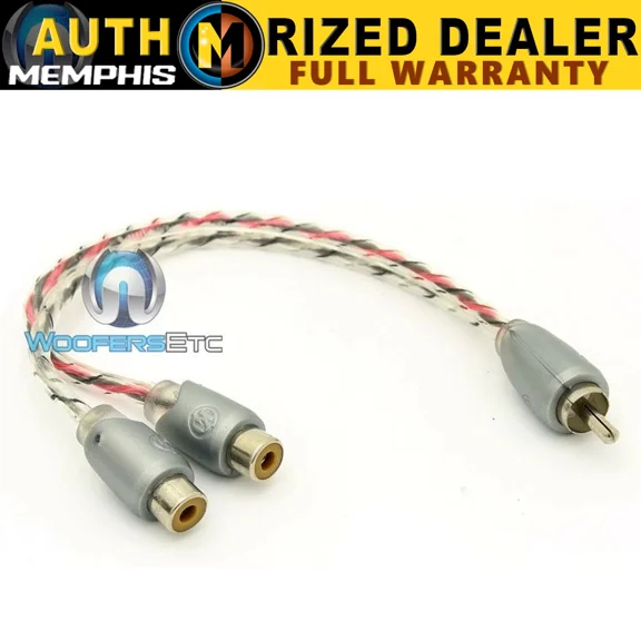 BUTTERFLY- Memphis Etpyf 1-Male 2-Female Y-Rca Wire Cable Splitter For Amplifier Crossover