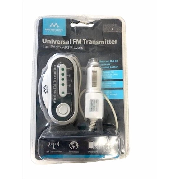 BUTTERFLY- Merkury Universal Fm 88-88.9 Transmitter For Ipod/Mp3 Player With Car Adapter B4