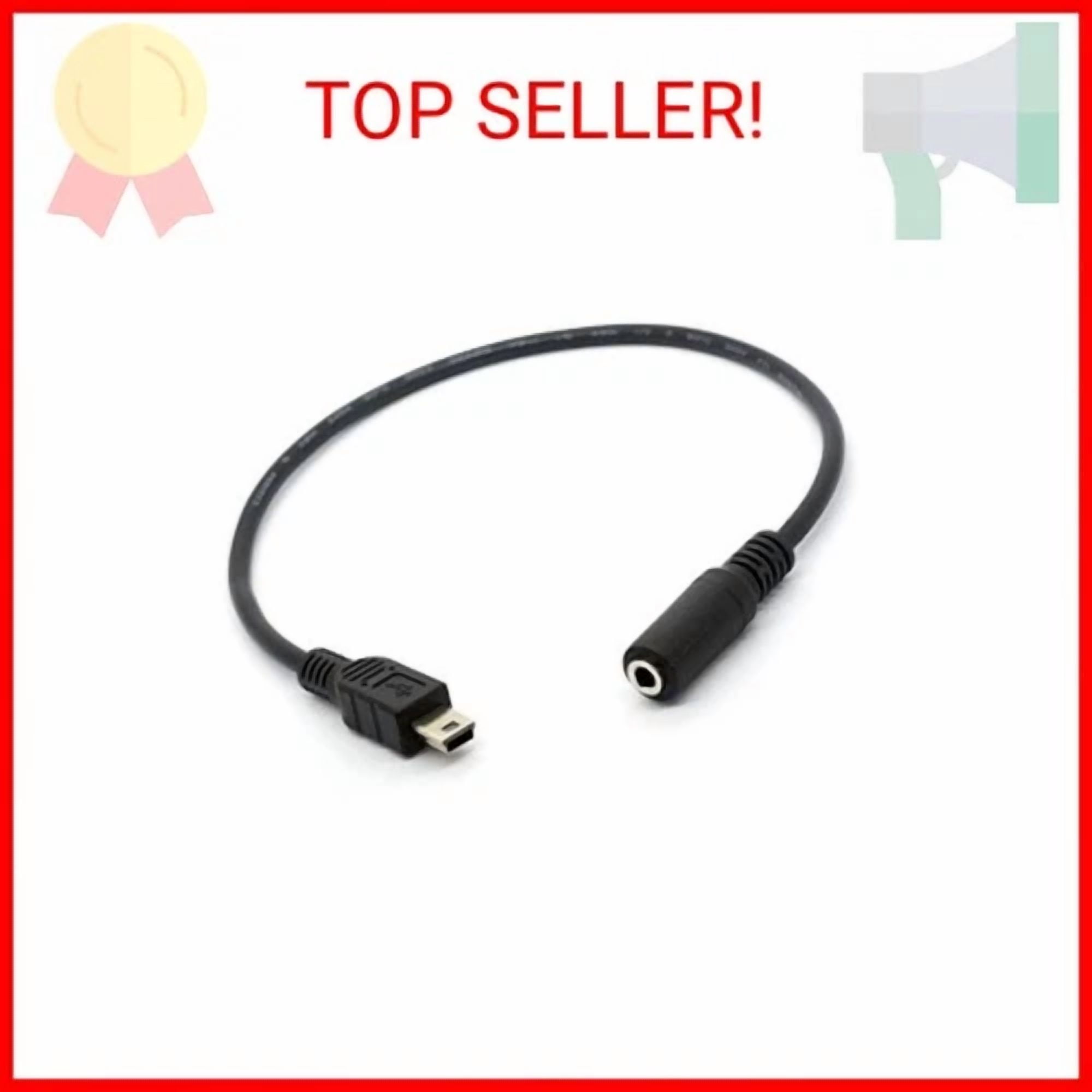 BUTTERFLY- Micro Usb To 3.5Mm Male To Female Auxiliary Cable, 30Cm