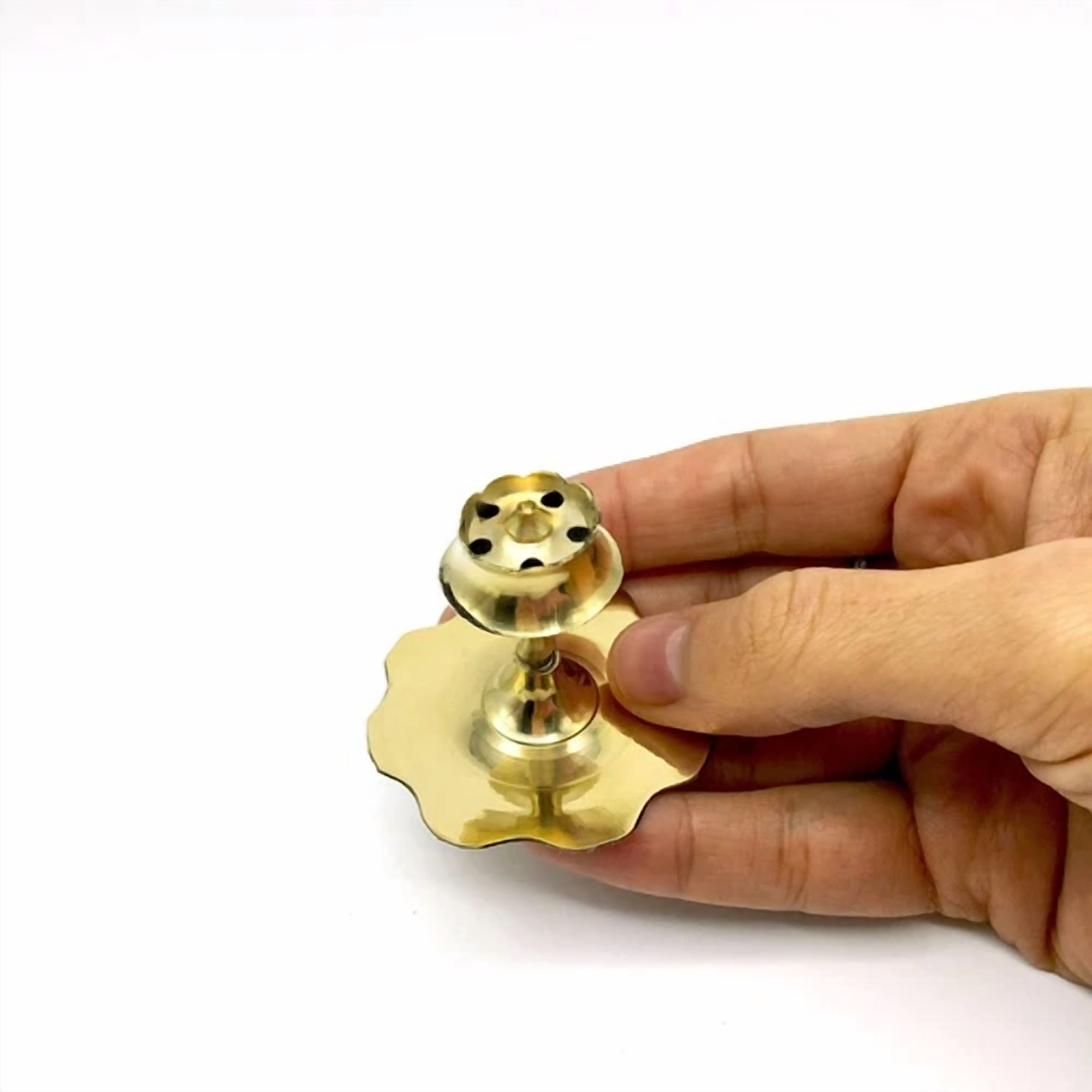 BUTTERFLY- Mini Brass Stand Incense Stick Holder Ash Catcher Stick Burner Agarbatti 1.8”