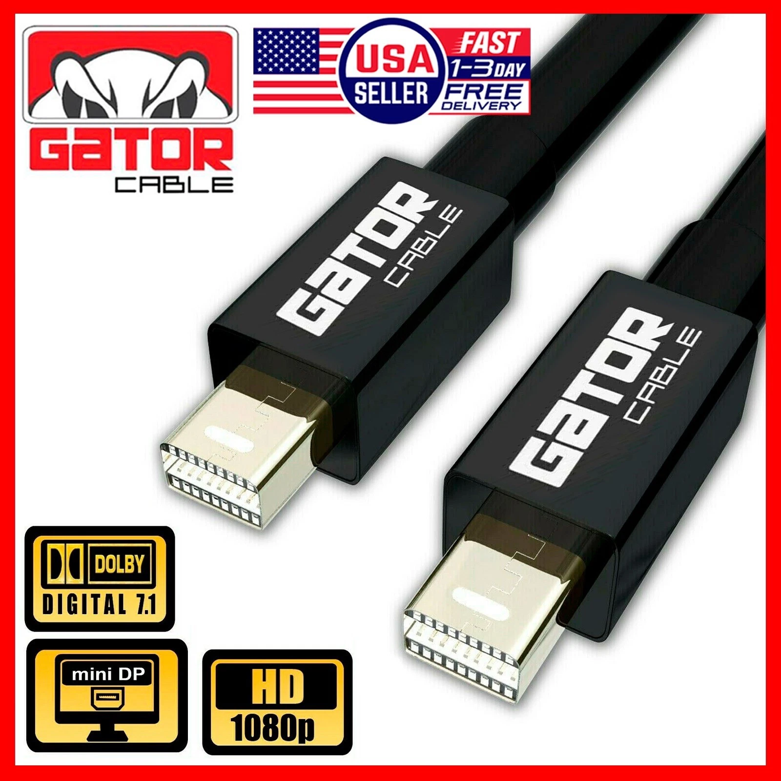 BUTTERFLY- Mini Displayport To Mini Displayport Cable Dp 1.2 4K 60Hz Audio Video Data 6Ft