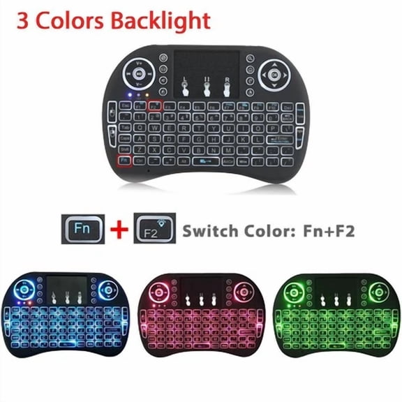 BUTTERFLY- Mini Rechargeable 2.4G Wireless Keyboard W/ Backlit - Pc Mac Xbox Ps Iptv Pi