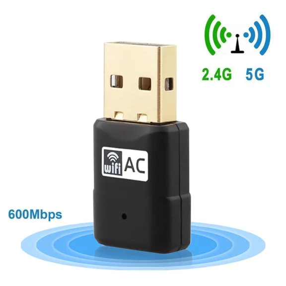 BUTTERFLY- Mini Usb Wifi Adapter Dual Band 600Mbps Wireless Network Dongle For Pc Windows
